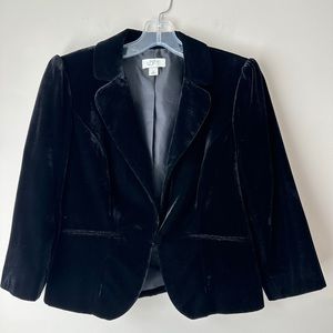 Loft Black Velvet Blazer